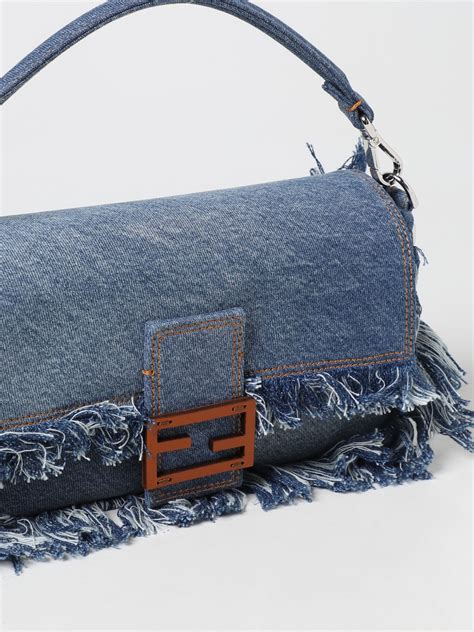 fendi denim bucket bag|Fendi denim baguette vintage.